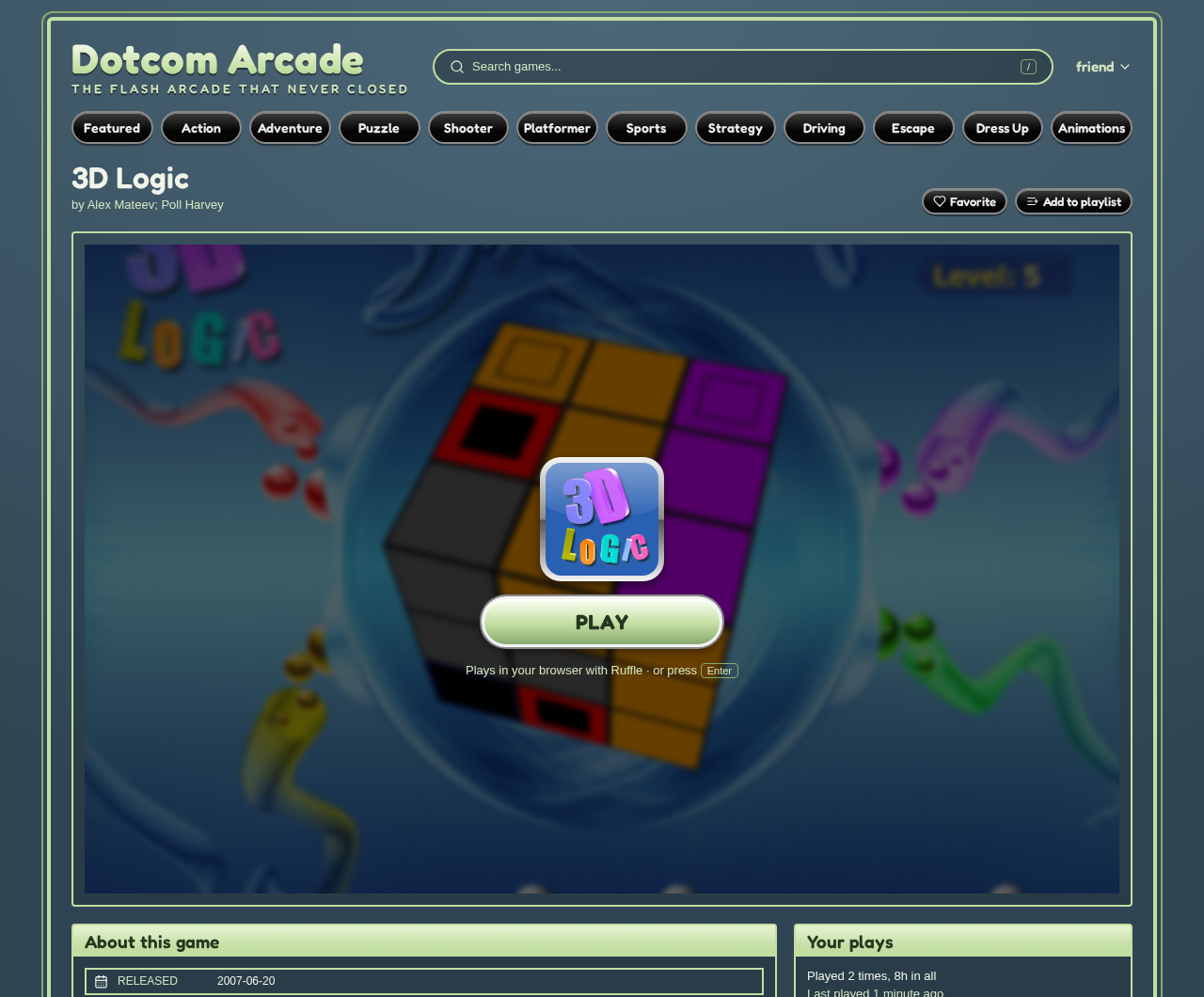 A game page