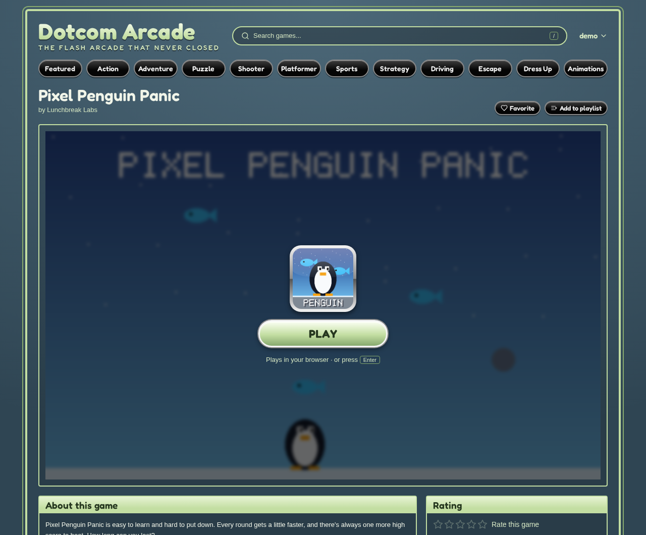 A game page